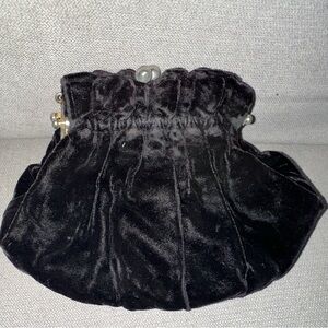 Elegant Black Velvet Clutch